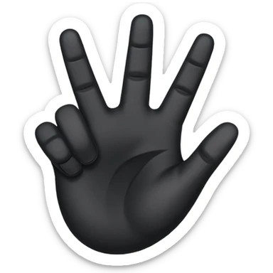 Black hand emoji rock hand symbol  sticker