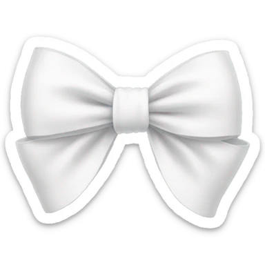 White bow  sticker