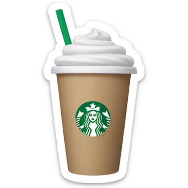 beige starbucks cup sticker