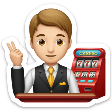 casino cashier sticker