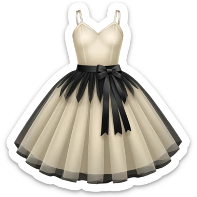 cinematic-realistic-black-tutu,-layers-of-fine,-soft-tulle-forming-a-voluminous-and-airy-skirt,-delicate-folds-catching-the-light,-slightly-frayed-edges-adding-authenticity,-glowing-softly-with-a-warm-and-ethereal-elegance sticker