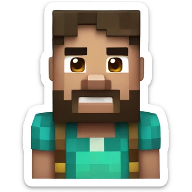 minecraft steve sticker