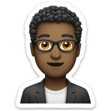 Dev and macbook People with glasses and fair skin sticker