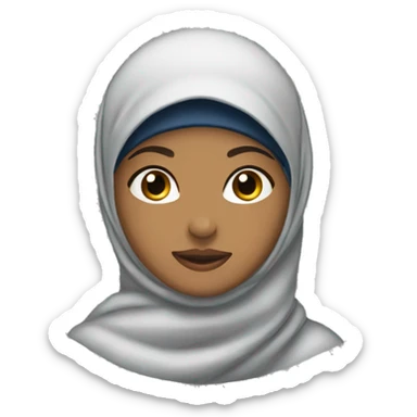 hijabi girl wearing cap backward with rizz facial expression sticker