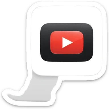 YouTube Shorts logo, black vertical rectangle with rounded corners and white play button in the center sticker