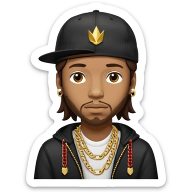 Redman Rapper with dark brown hair sticker