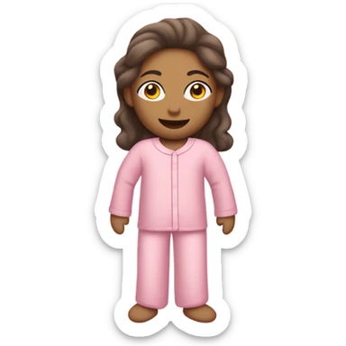 pink person in pink pajamas sticker