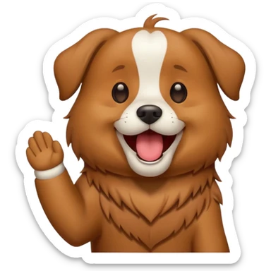 Dog singing  sticker