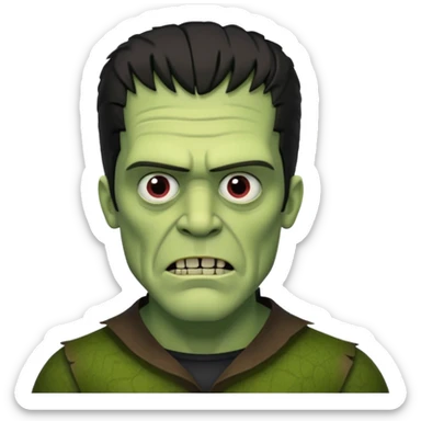 frankenstein's monster speaking with frankstein sticker