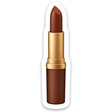 vintage rococo brown lipstick sticker