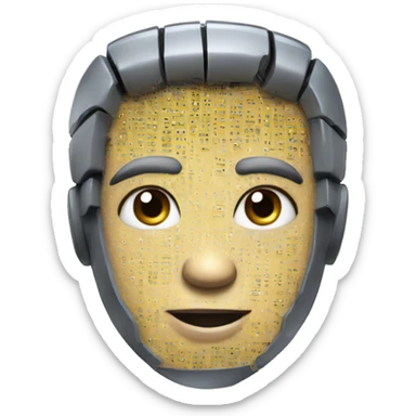 ai computer android person chip cuter eyes sticker