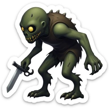 AI Boggy man stalking a human sticker
