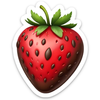 Chocolate dipped strawberry sticker