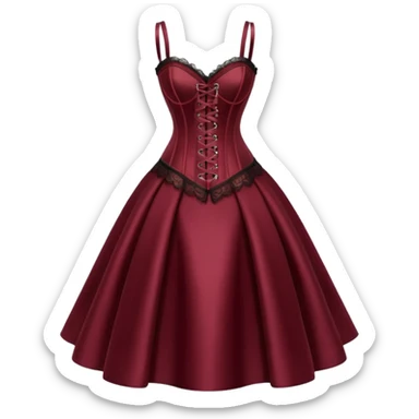burgundury corset dress sticker