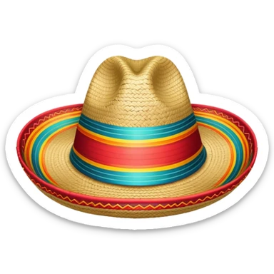 colorful traditional Mexican sombrero hat sticker