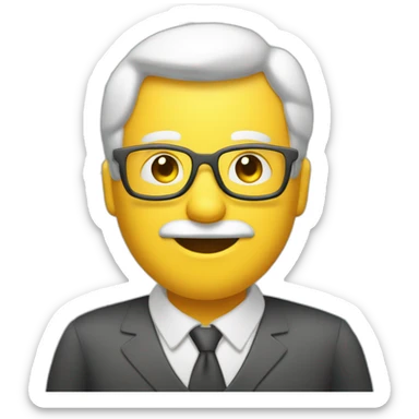 profesor de con fondo de una pizarra con formulas matemáticas sticker