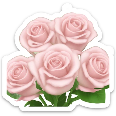 Pale pink rose bouquet  sticker