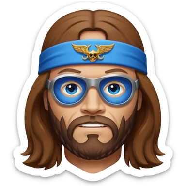 Randy Macho Man Savage blue eyes, brown hair sticker