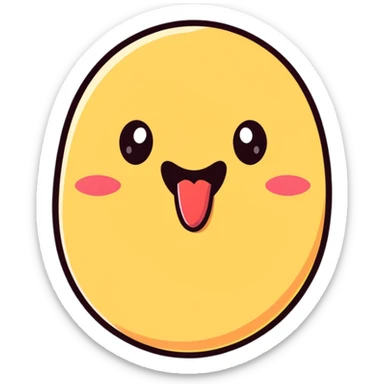cute face with tongue sticking out tasting something delicious sticker