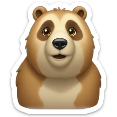 ein kleiner Bär der "Moin" sagt sticker