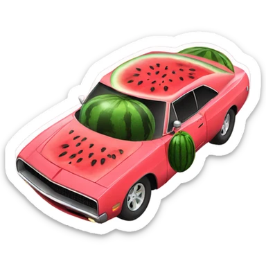 Watermelons Dodge Charger modern sticker