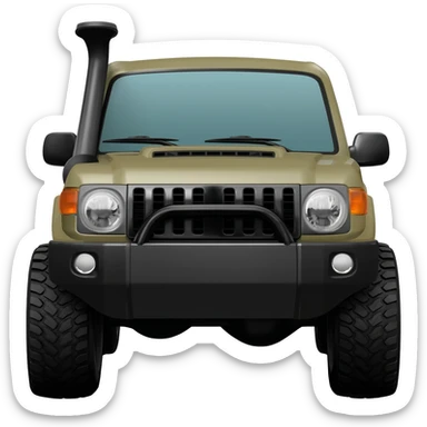 khaki car with 4WD snorkel sticker