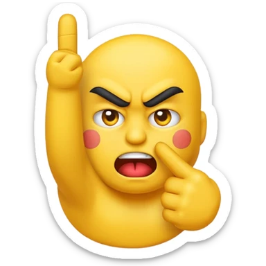 angry emoji showing middle finger sticker