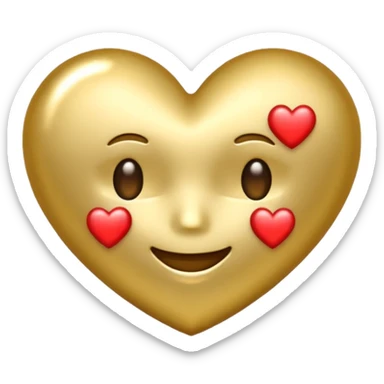 Leave this emoji 🖤 in gold colour sticker