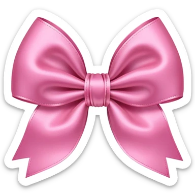 Coquette emoji bow sticker