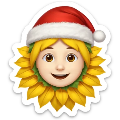 Christmas Sunflower Personified sticker