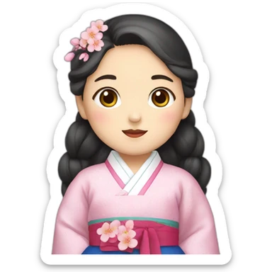 girl korean hanbok sticker