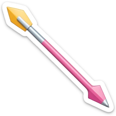 fleche directionelle blache sur fond de couleur rose   sticker