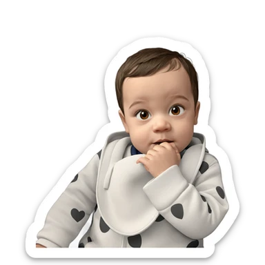 heartwarming moment with child sticker