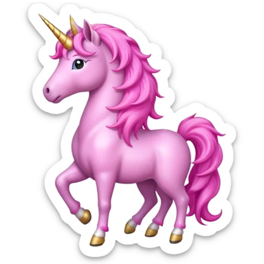 pink unicorn   sticker