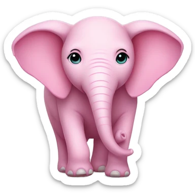 Pink elephant  sticker