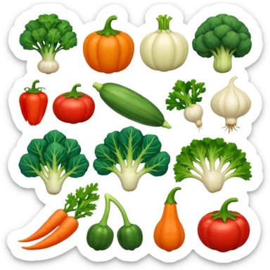 Veg name english  sticker