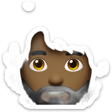 blackshaggy hair sticker