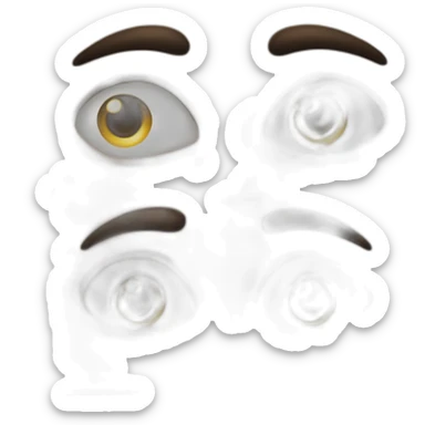 Half Close eye and open eye smile sticker