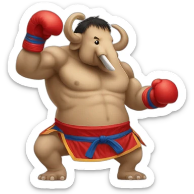 Mammoth  muay thai  sticker