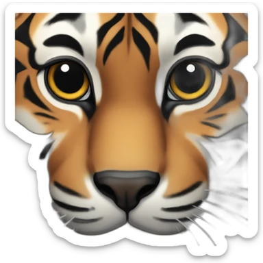 melanistic tiger face sticker