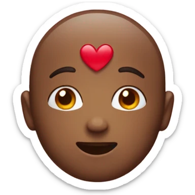 Make me a cute emoji face with heart around it  sticker