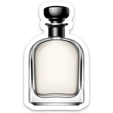 white and black luxury colonge  with a fancy luxurious design sticker