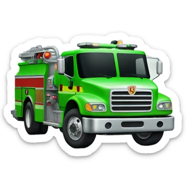 Green firetruck sticker