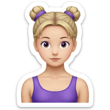 Blue Suit – CalmPurple Suit – Confident
 Girl in violet leotard, subtle smirk, focused gaze, bun tightly tied.

















































 sticker