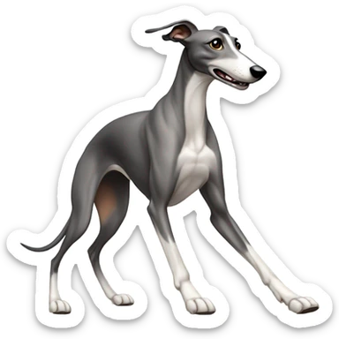 greyhound running sticker