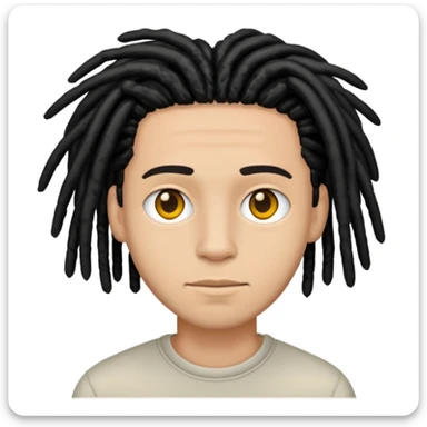 Medium light man with short black dreads sticker