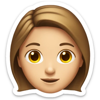 girl with brown hair tanning sticker