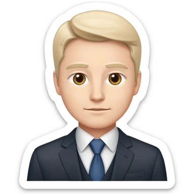 ceo business confidently, wears smart business attire sticker