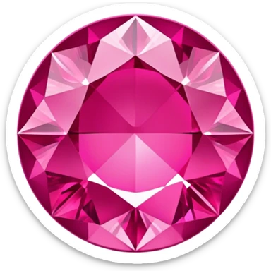 Dark Pink Diamond Round Frame sticker