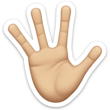 hand with two loose fingers sticker